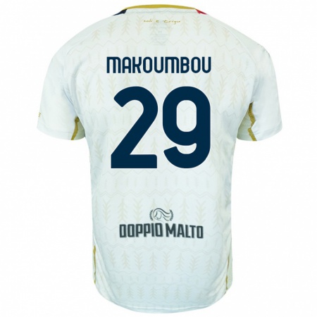 Kandiny Män Antoine Makoumbou #29 Vit Bortatröja Matchtröjor 2024/25 Tröjor T-Tröja