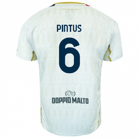 Kandiny Uomo Maglia Nicola Pintus #6 Bianco Kit Gara Away 2024/25 Maglietta