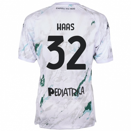 Kandiny Hombre Camiseta Nicolas Haas #32 Gris 2ª Equipación 2024/25 La Camisa