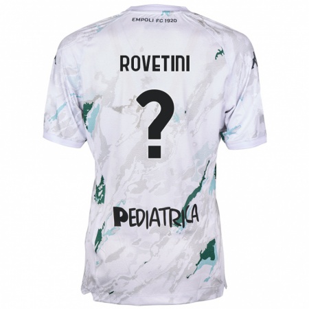 Kandiny Hombre Camiseta Alessandro Rovetini #0 Gris 2ª Equipación 2024/25 La Camisa