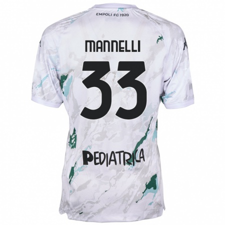 Kandiny Hombre Camiseta Matteo Mannelli #33 Gris 2ª Equipación 2024/25 La Camisa