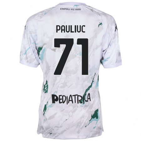 Kandiny Heren Nicolò Pauliuc #71 Grijs Uitshirt Uittenue 2024/25 T-Shirt België