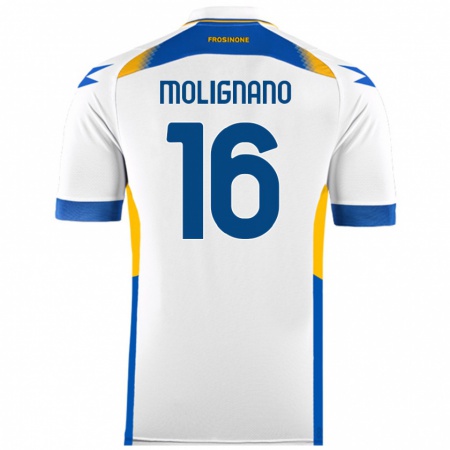 Kandiny Hombre Camiseta Gaetano Molignano #16 Blanco 2ª Equipación 2024/25 La Camisa