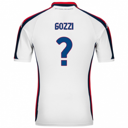 Kandiny Uomo Maglia Paolo Gozzi #0 Bianco Kit Gara Away 2024/25 Maglietta