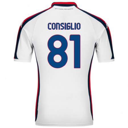 KandinyメンズLeonardo Consiglio#81白アウェイシャツ2024/25ジャージーユニフォーム