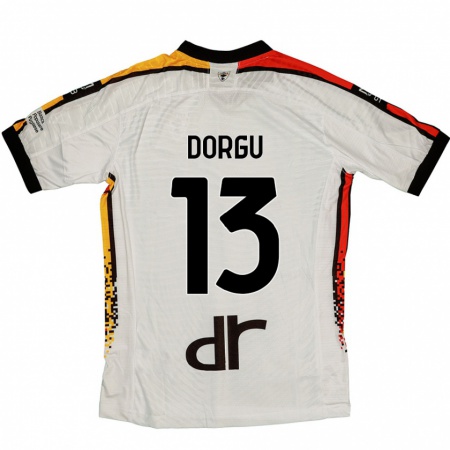 Kandiny Uomo Maglia Patrick Dorgu #13 Bianco Nero Kit Gara Away 2024/25 Maglietta