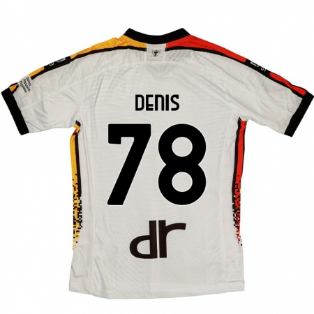 KandinyメンズMax Denis#78白 黒アウェイシャツ2024/25ジャージーユニフォーム