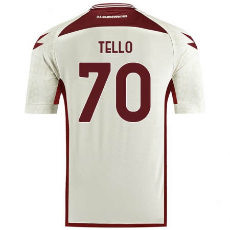 Kandiny Uomo Maglia Andrés Tello #70 Colore Crema Kit Gara Away 2024/25 Maglietta