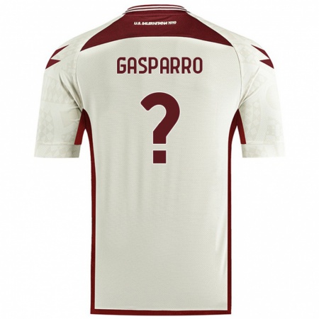 Kandiny Uomo Maglia Roberto Gasparro #0 Colore Crema Kit Gara Away 2024/25 Maglietta