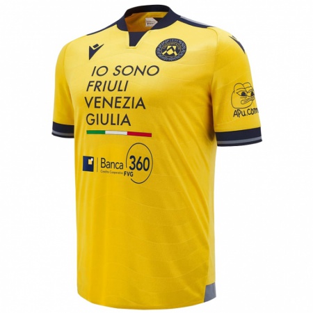 Kandiny Uomo Maglia Gonçalo Esteves #3 Oro Kit Gara Away 2024/25 Maglietta