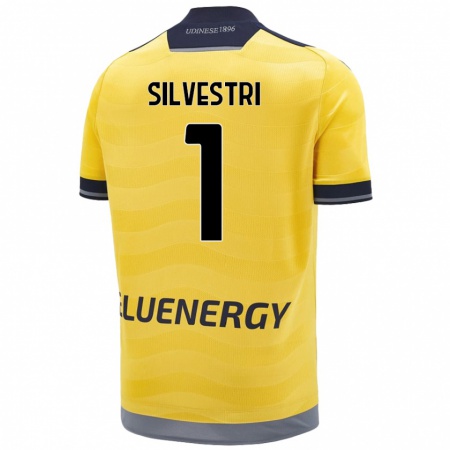 Kandiny Hombre Camiseta Marco Silvestri #1 Dorado 2ª Equipación 2024/25 La Camisa