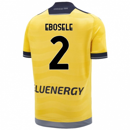 Kandiny Uomo Maglia Festy Ebosele #2 Oro Kit Gara Away 2024/25 Maglietta