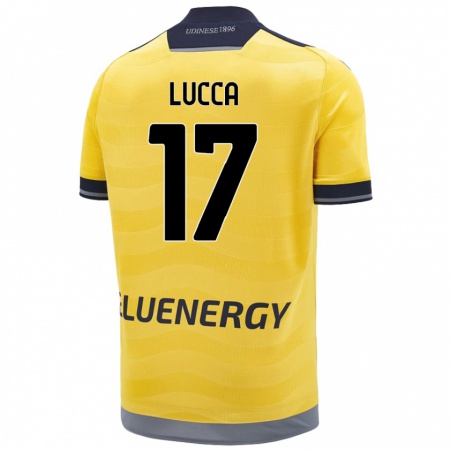 Kandiny Herren Lorenzo Lucca #17 Golden Auswärtstrikot Trikot 2024/25 T-Shirt Österreich