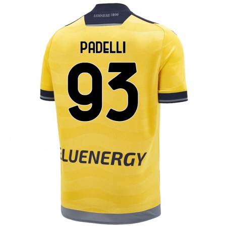 Kandiny Uomo Maglia Daniele Padelli #93 Oro Kit Gara Away 2024/25 Maglietta