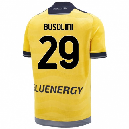 Kandiny Uomo Maglia Alessandro Busolini #29 Oro Kit Gara Away 2024/25 Maglietta