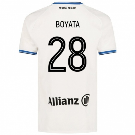 Kandiny Uomo Maglia Dedryck Boyata #28 Bianco Kit Gara Away 2024/25 Maglietta