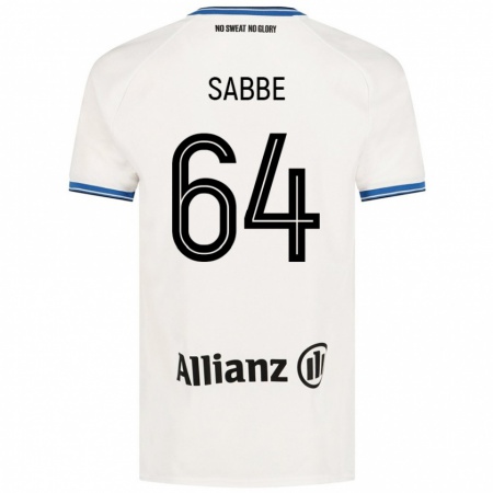 Kandiny Uomo Maglia Kyriani Sabbe #64 Bianco Kit Gara Away 2024/25 Maglietta