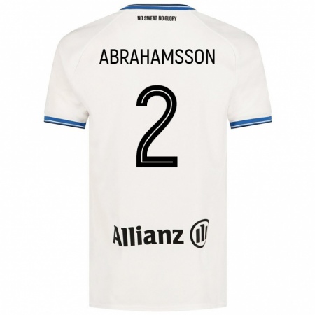 Kandiny Män Sejde Abrahamsson #2 Vit Bortatröja Matchtröjor 2024/25 Tröjor T-Tröja