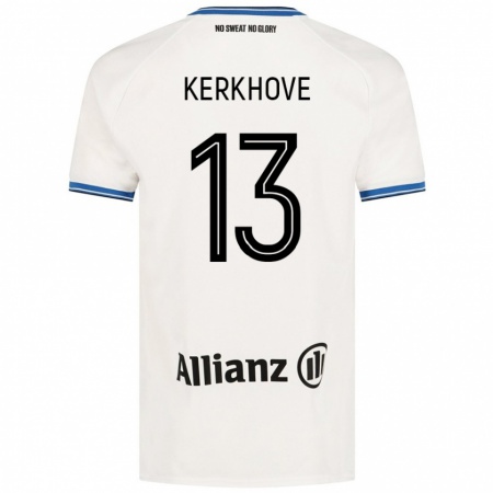 Kandiny Uomo Maglia Angel Kerkhove #13 Bianco Kit Gara Away 2024/25 Maglietta