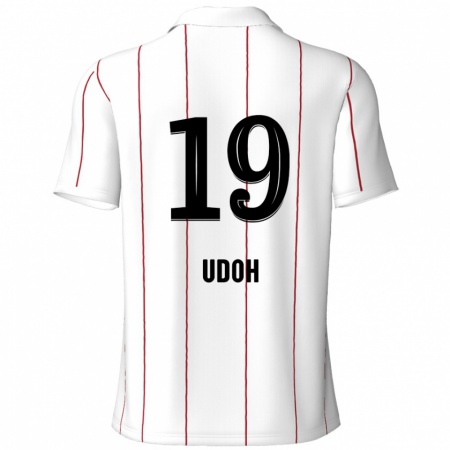 Kandiny Män Victor Udoh #19 Vit Svart Bortatröja Matchtröjor 2024/25 Tröjor T-Tröja