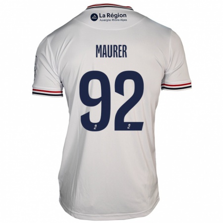 Kandiny Herren Aïman Maurer #92 Weiß Auswärtstrikot Trikot 2024/25 T-Shirt Österreich