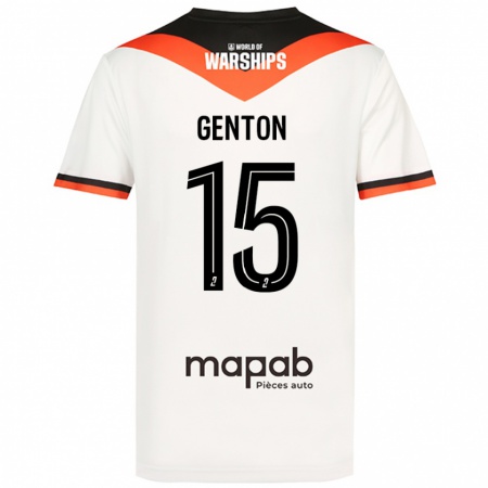 Kandiny Heren Enzo Genton #15 Wit Uitshirt Uittenue 2024/25 T-Shirt België