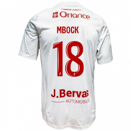 Kandiny Herren Hianga'a Mbock #18 Weiß Rot Auswärtstrikot Trikot 2024/25 T-Shirt Österreich