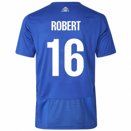 Kandiny Heren Robert #16 Wit Blauw Uitshirt Uittenue 2024/25 T-Shirt België