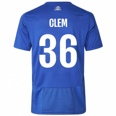 Kandiny Herren William Clem #36 Weiß Blau Auswärtstrikot Trikot 2024/25 T-Shirt Österreich