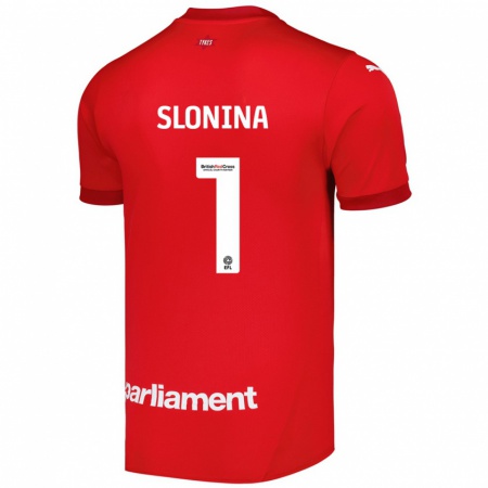 Kandiny Donna Maglia Gabriel Slonina #1 Rosso Kit Gara Home 2024/25 Maglietta