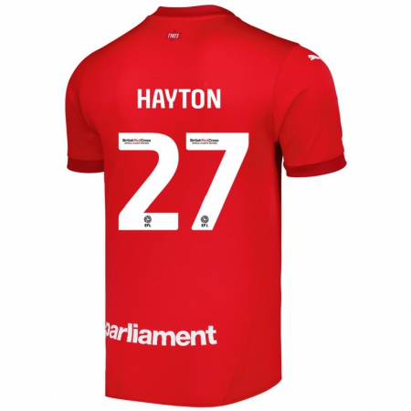 Kandiny Mujer Camiseta Adam Hayton #27 Rojo 1ª Equipación 2024/25 La Camisa México