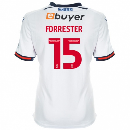 Kandiny Mujer Camiseta Will Forrester #15 Blanco 1ª Equipación 2024/25 La Camisa