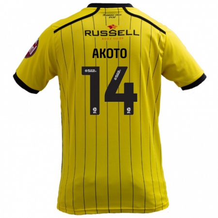 Kandiny Donna Maglia Nick Akoto #14 Giallo Kit Gara Home 2024/25 Maglietta