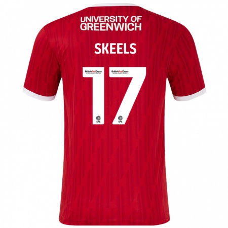 Kandiny Damen Kiera Skeels #17 Rot Weiß Heimtrikot Trikot 2024/25 T-Shirt Österreich