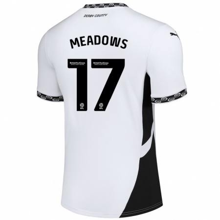 Kandiny Dames Helena Meadows #17 Wit Zwart Thuisshirt Thuistenue 2024/25 T-Shirt België