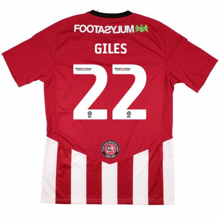 Kandiny Damen Olivia Giles #22 Rot Weiß Heimtrikot Trikot 2024/25 T-Shirt Österreich