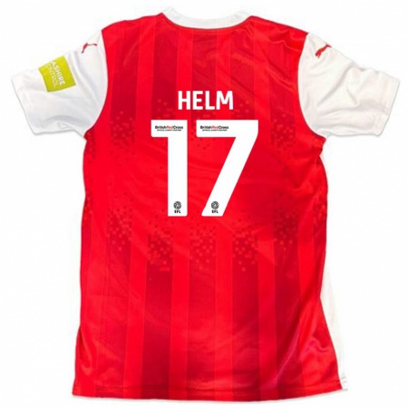 Kandiny Dames Mark Helm #17 Rood Wit Thuisshirt Thuistenue 2024/25 T-Shirt België