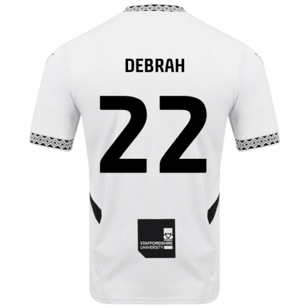 Kandiny Mujer Camiseta Jesse Debrah #22 Blanco 1ª Equipación 2024/25 La Camisa