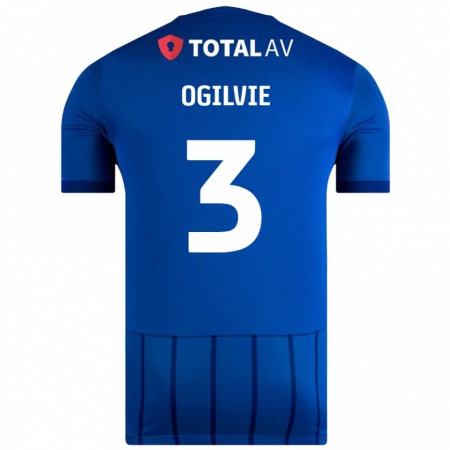 Kandiny Donna Maglia Connor Ogilvie #3 Blu Kit Gara Home 2024/25 Maglietta