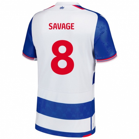 Kandiny Mujer Camiseta Charlie Savage #8 Azul Blanco 1ª Equipación 2024/25 La Camisa México