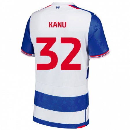 Kandiny Donna Maglia Abraham Kanu #32 Blu Bianco Kit Gara Home 2024/25 Maglietta