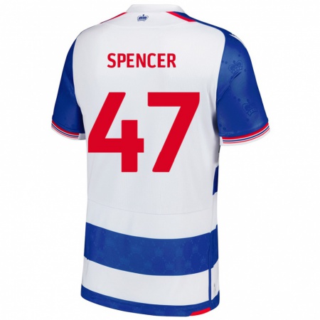 KandinyレディースShay Spencer#47ブルーホワイトホームシャツ2024/25ジャージーユニフォーム