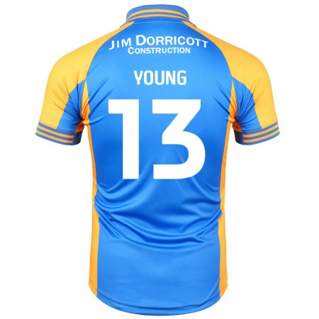 Kandiny Kvinnor Joe Young #13 Blå Bärnsten Hemmatröja Matchtröjor 2024/25 Tröjor T-Tröja