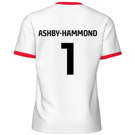 Kandiny Kvinnor Taye Ashby-Hammond #1 Vit Röd Hemmatröja Matchtröjor 2024/25 Tröjor T-Tröja