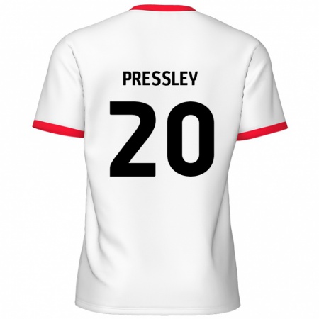 Kandiny Damen Aaron Pressley #20 Weiß Rot Heimtrikot Trikot 2024/25 T-Shirt Österreich