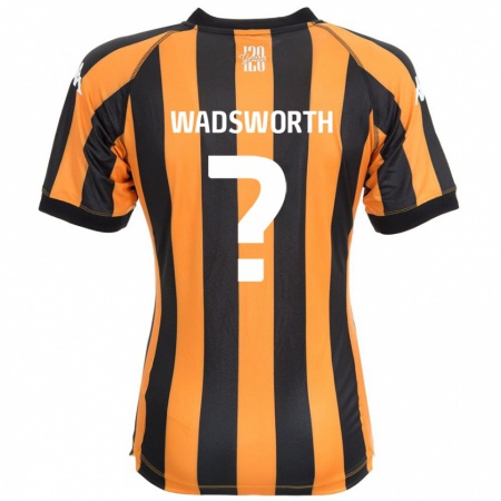 Kandiny Donna Maglia Noah Wadsworth #0 Nero Ambra Kit Gara Home 2024/25 Maglietta