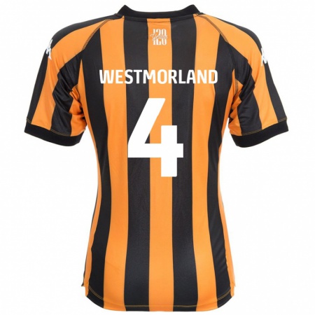 Kandiny Donna Maglia Emma Westmorland #4 Nero Ambra Kit Gara Home 2024/25 Maglietta