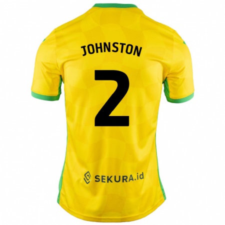 Kandiny Dames Chardonnay Johnston #2 Geel Groen Thuisshirt Thuistenue 2024/25 T-Shirt België