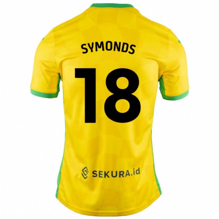 KandinyレディースFreya Symonds#18黄緑ホームシャツ2024/25ジャージーユニフォーム