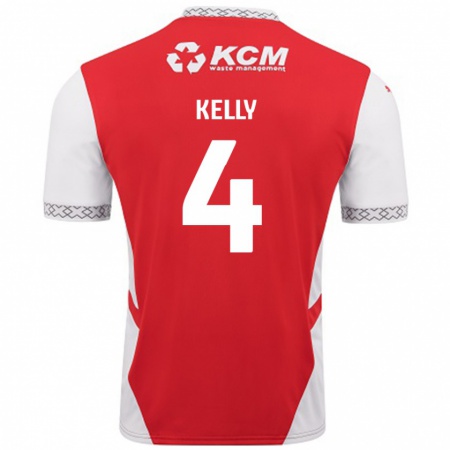 Kandiny Damen Liam Kelly #4 Rot Weiß Heimtrikot Trikot 2024/25 T-Shirt Österreich